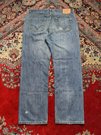 Levi's 751 Relaxed-Straight FIT Washed Blue Jeans - 36