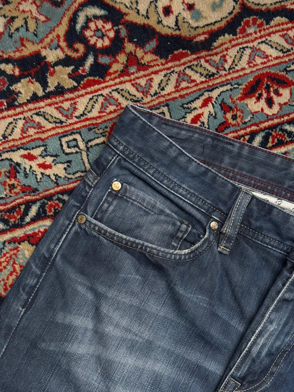 JEFF BANKS JEANS Straight FIT WASHED BLUE JEANS - 34