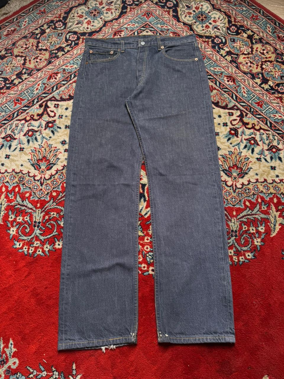 Levi's 501 Original Dark Wash Blue Denim Straight FIT Jeans - 32