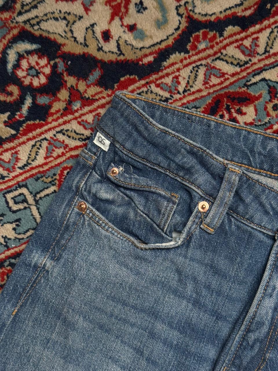QS High Waisted Wide FIT Blue Flared Jeans - 26