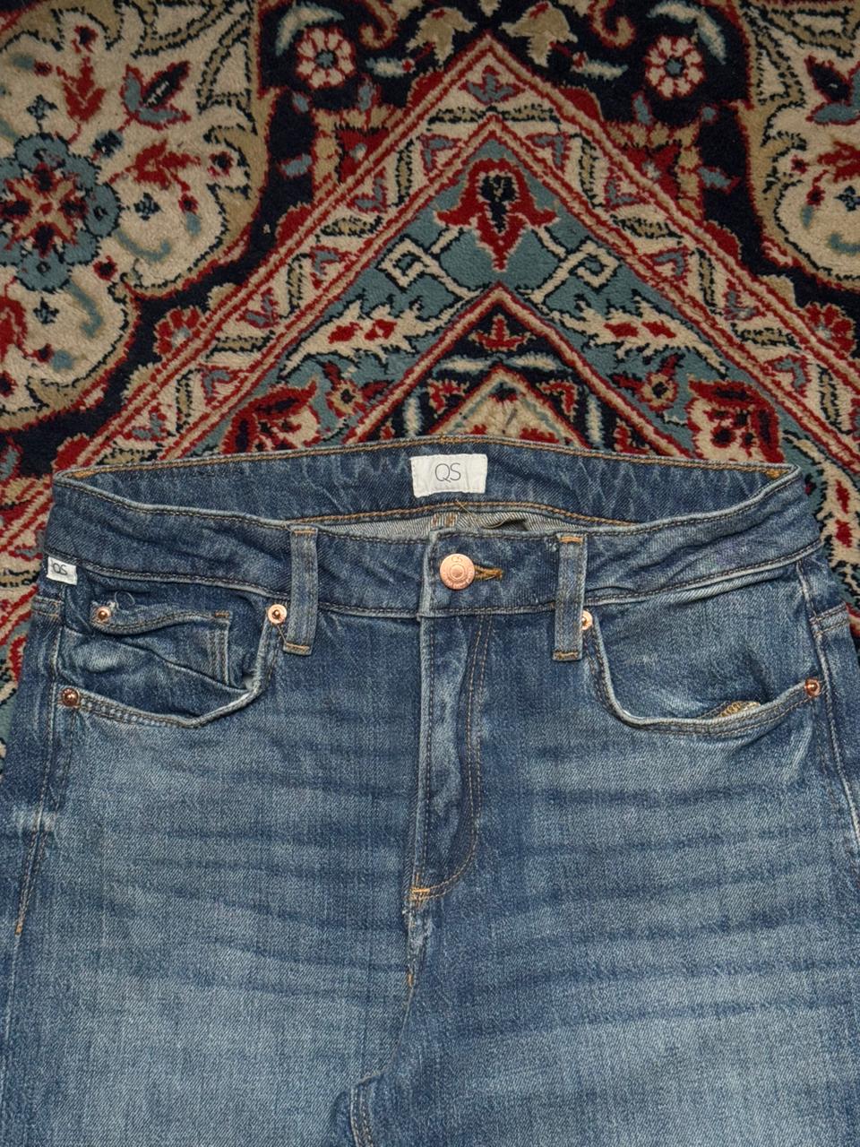 QS High Waisted Wide FIT Blue Flared Jeans - 26