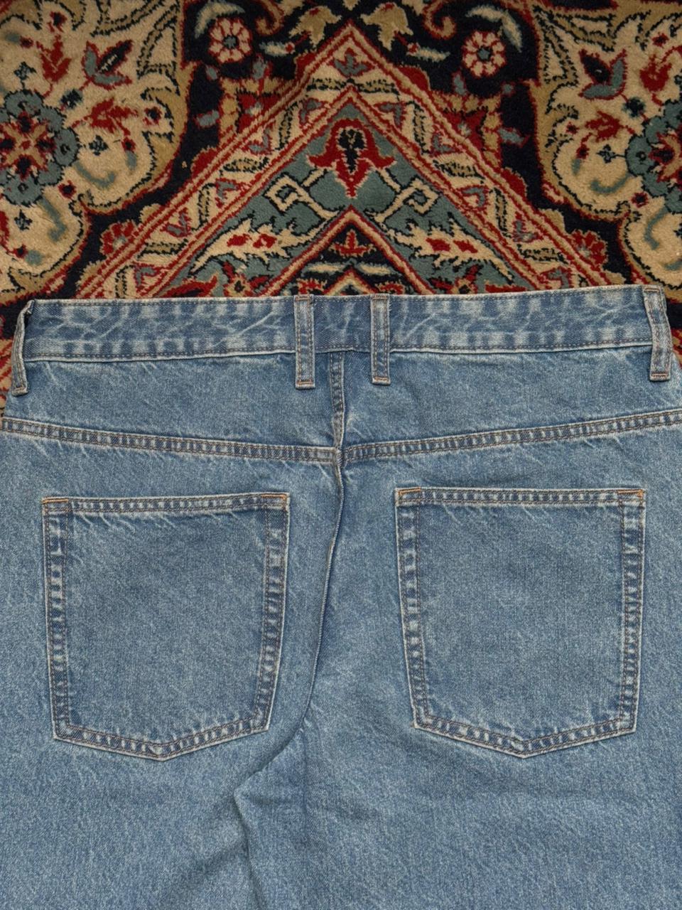 ASOS DESIGN Blue High Waisted Baggy Jeans - 32