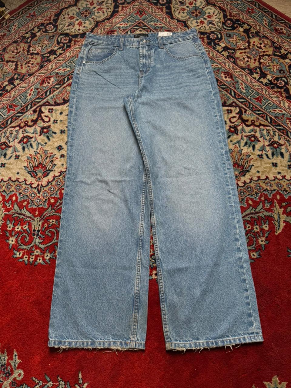 ASOS DESIGN Blue High Waisted Baggy Jeans - 32