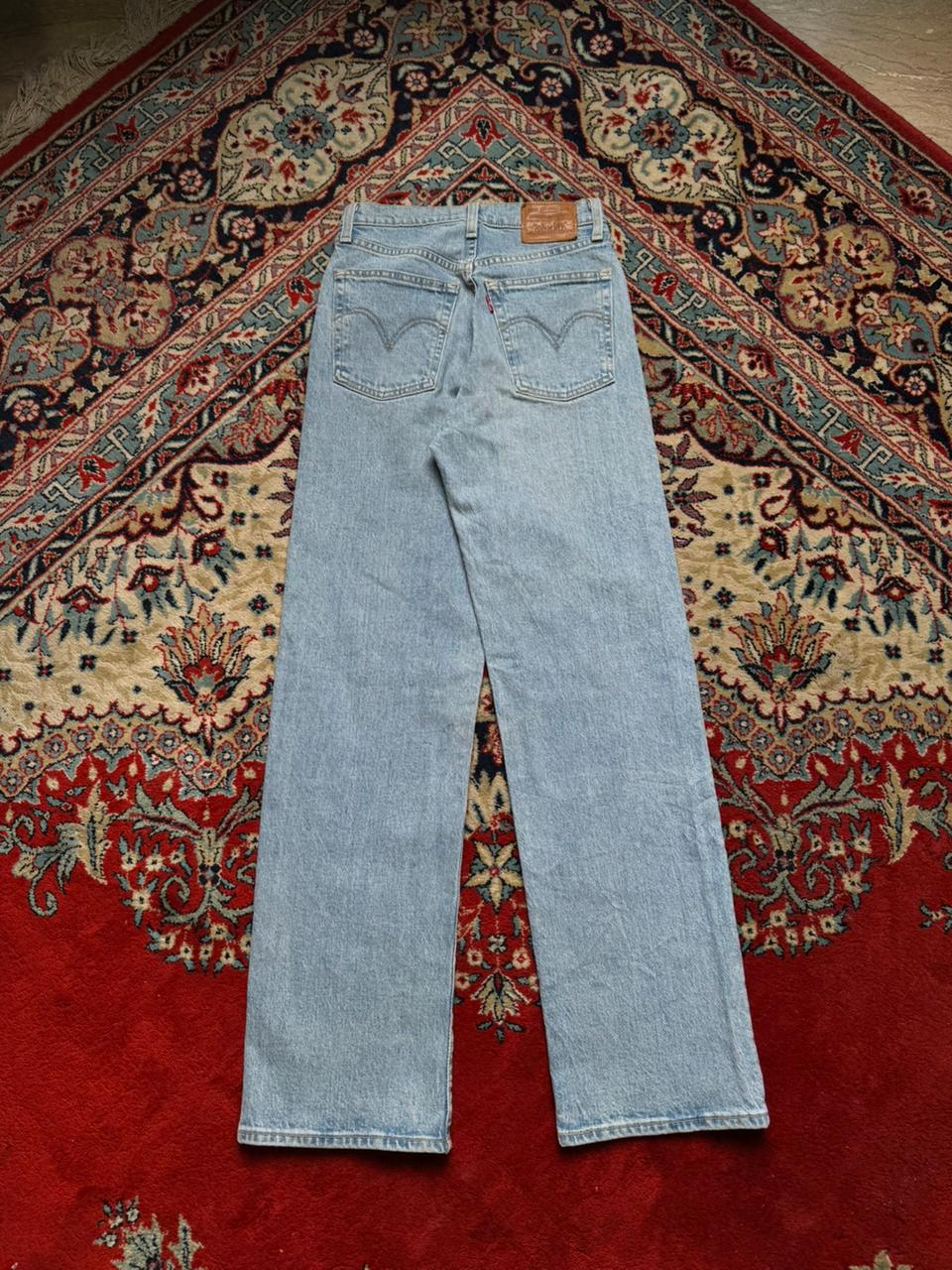 Levi's Premium Ribcage Straight High Rise Light Wash Jeans - 24