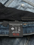 Mish Mash Jeans Indigo Blue Hand Finished Straight FIT Jeans - 36