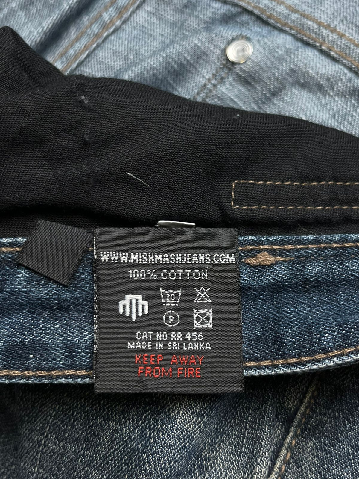 Mish Mash Jeans Indigo Blue Hand Finished Straight FIT Jeans - 36