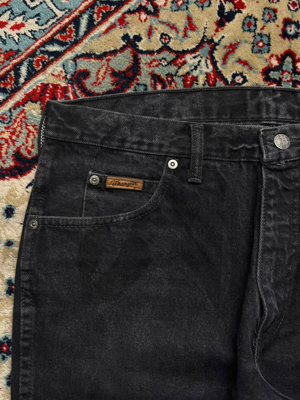 Wrangler Texas UK Made Black Straight FIT Jeans - 32