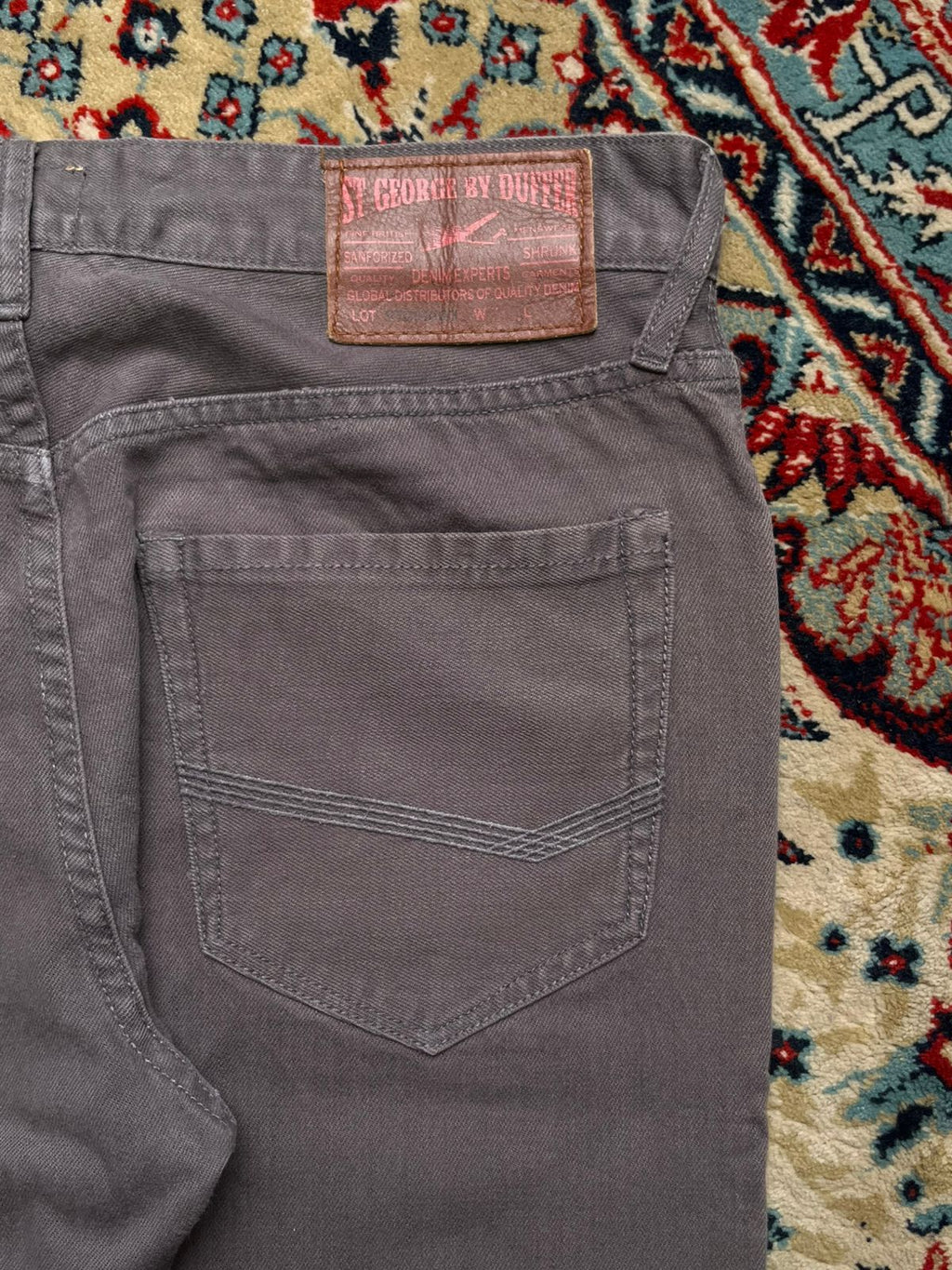 St George by Duffer Owen Straight FIT Grey Jeans - 32