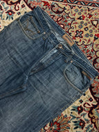 Mish Mash Jeans Indigo Blue Hand Finished Straight FIT Jeans - 36