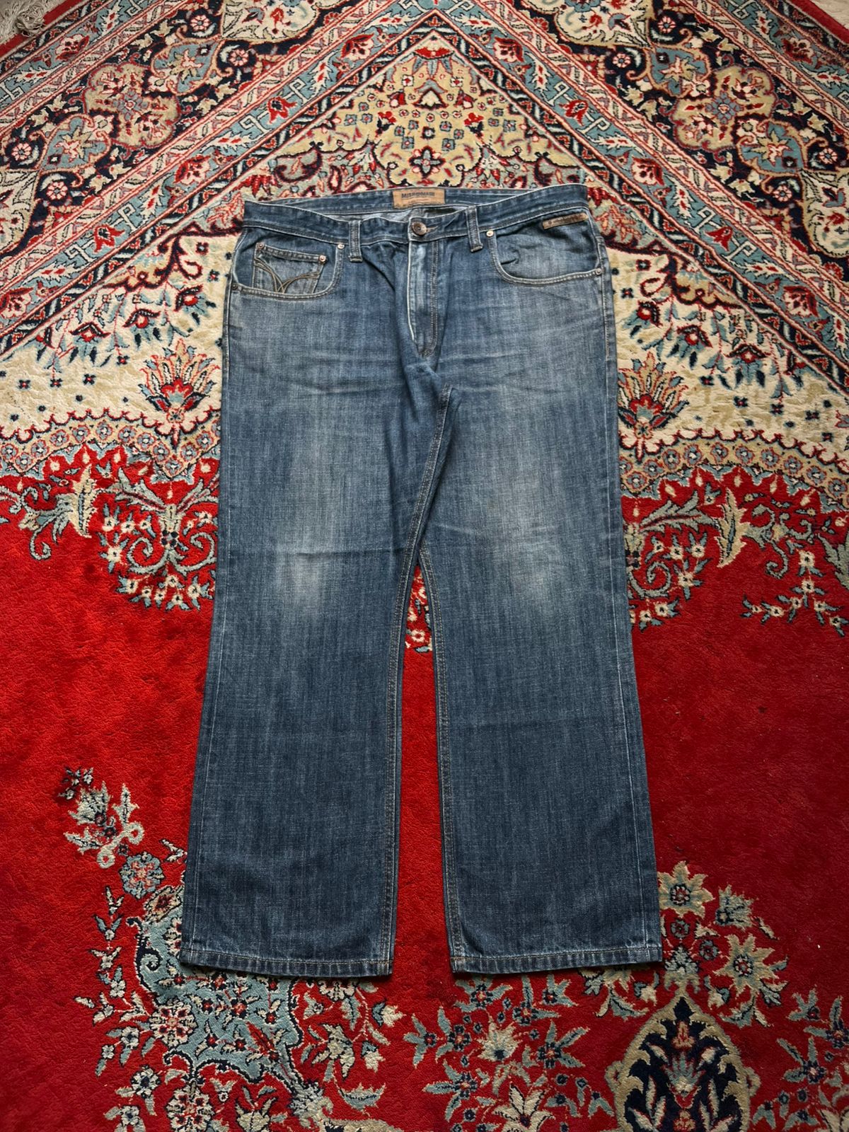 Mish Mash Jeans Indigo Blue Hand Finished Straight FIT Jeans - 36