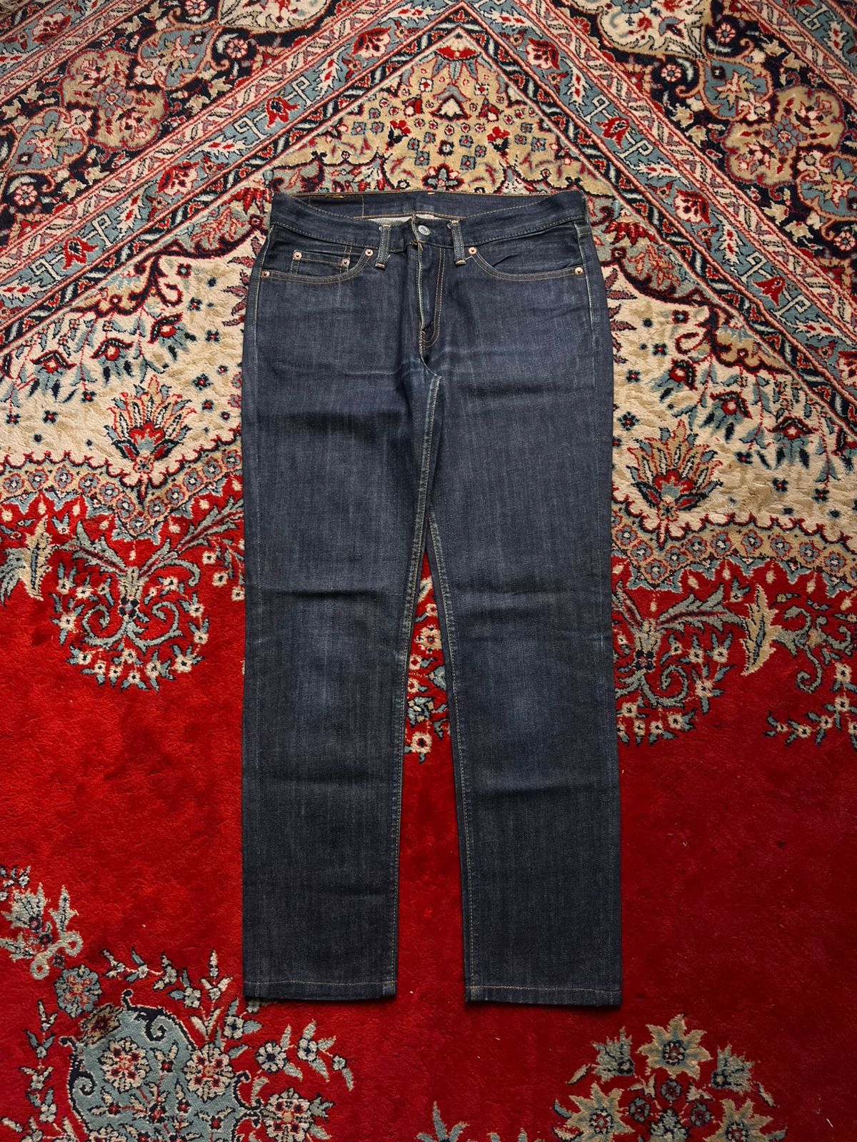 Levi's W521 JAPANESE MADE Dark Wash Indigo Selvedge Denim Straight-SLIM FIT Jeans - 28