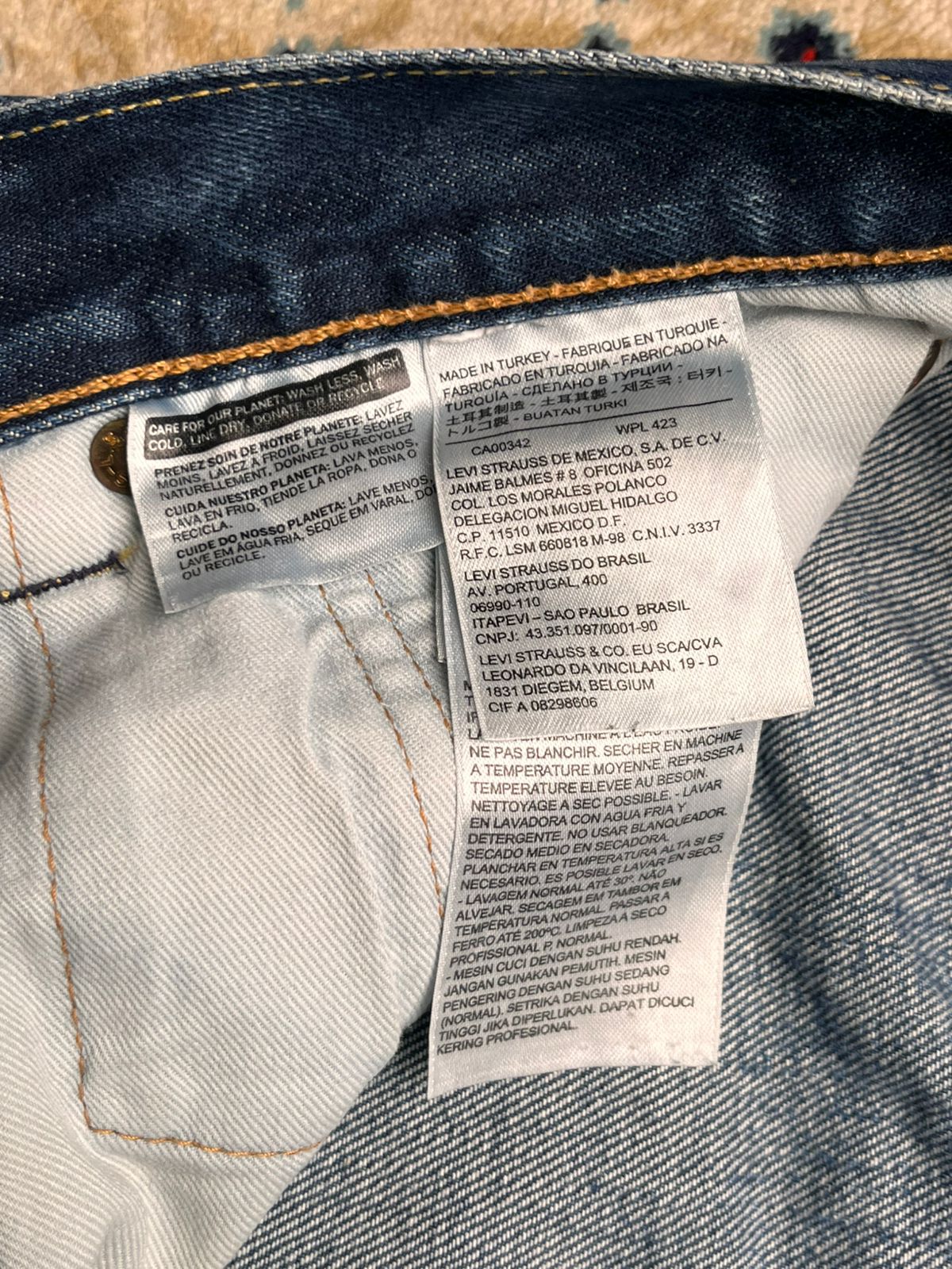 Levi’s 501 Original Fit Medium-Washed BLUE Straight FIT Jeans - 34