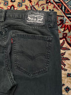 Levi's Slim Fit Black Washed Stretchable Jeans - 30