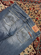 Replay WASHED Blue Distressed Bootcut FIT STURDY Jeans - 30
