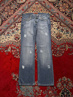 Replay WASHED Blue Distressed Bootcut FIT STURDY Jeans - 30
