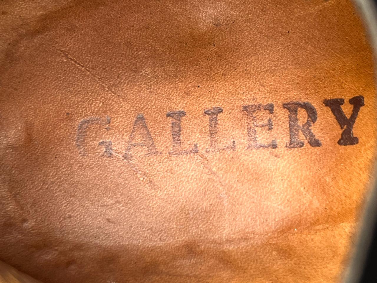 Gallery Black Leather Square Toe Derby Shoes