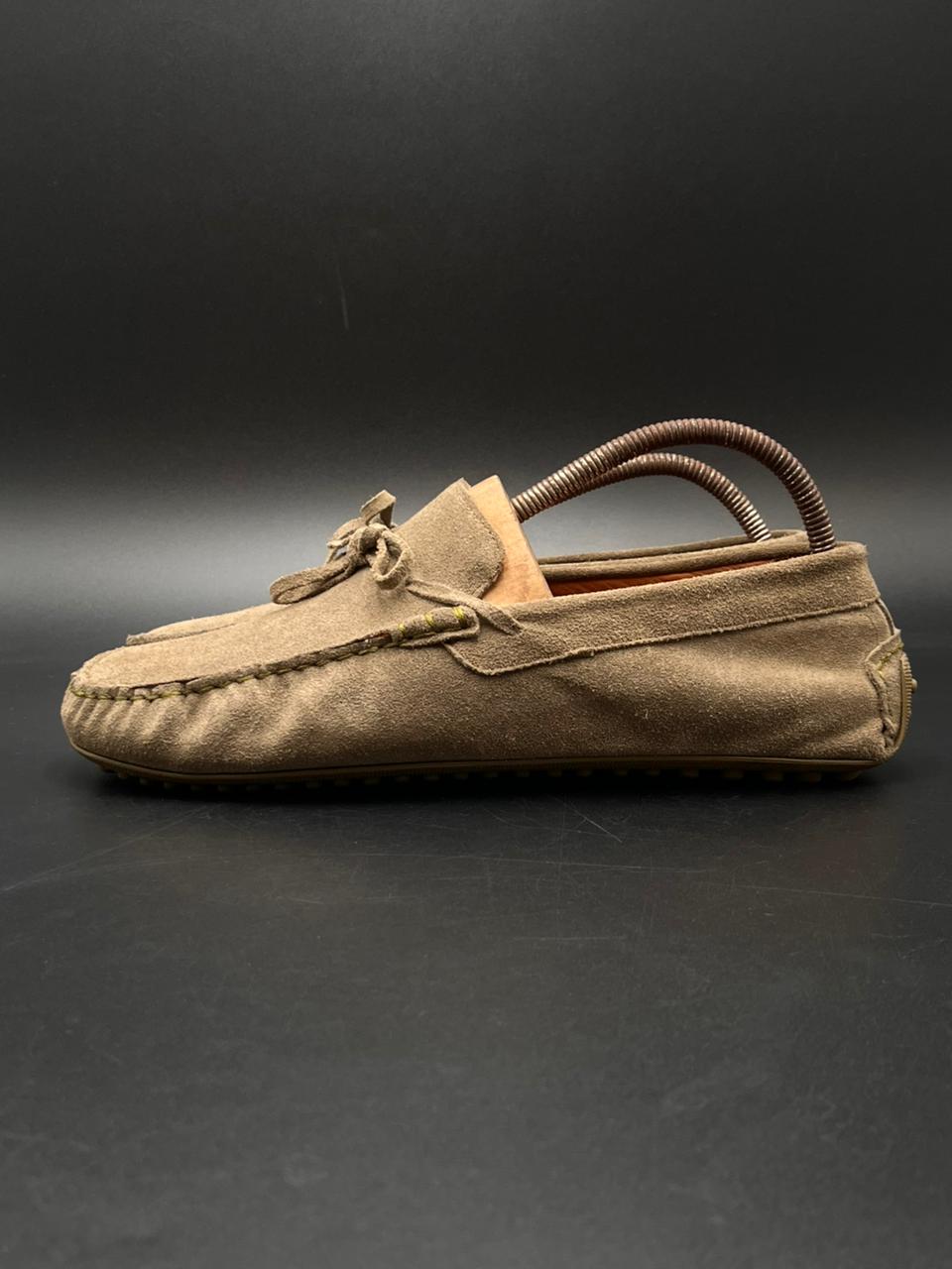 Derimod Tan Suede Leather Moccasins Loafers