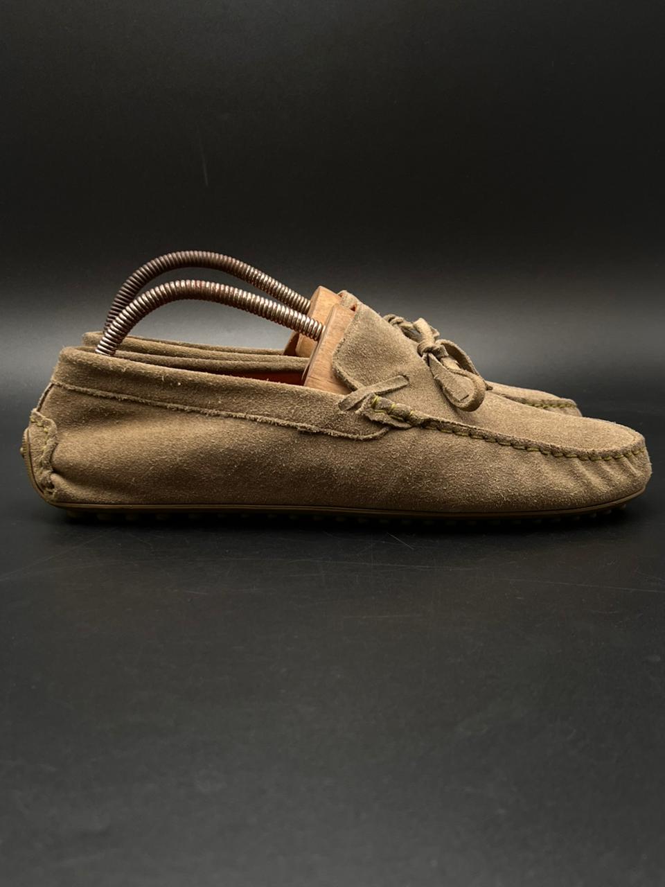 Derimod Tan Suede Leather Moccasins Loafers