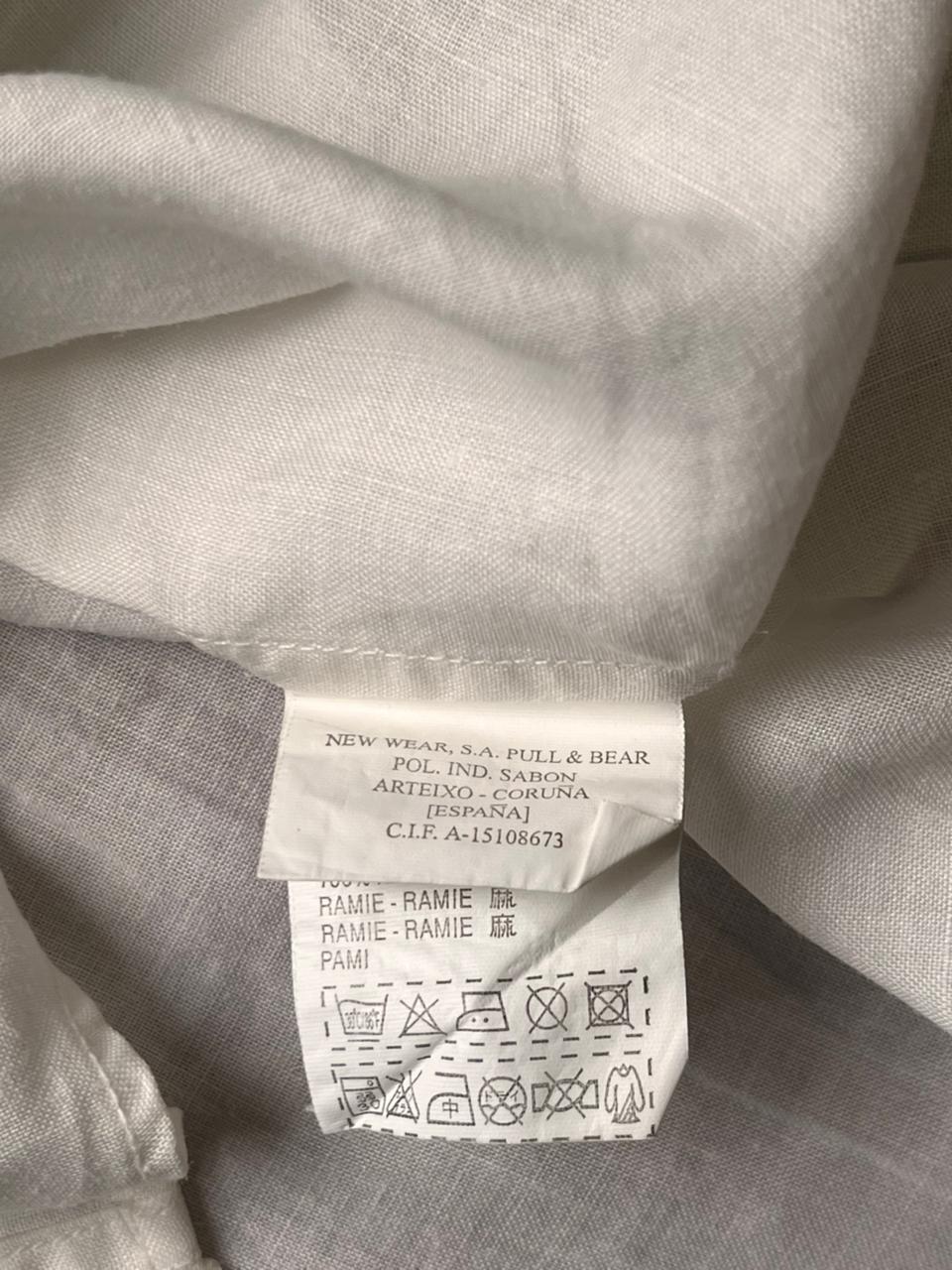 Pull & Bear Lightweight Summer Breathable Ramie Button Down Shirt - XL