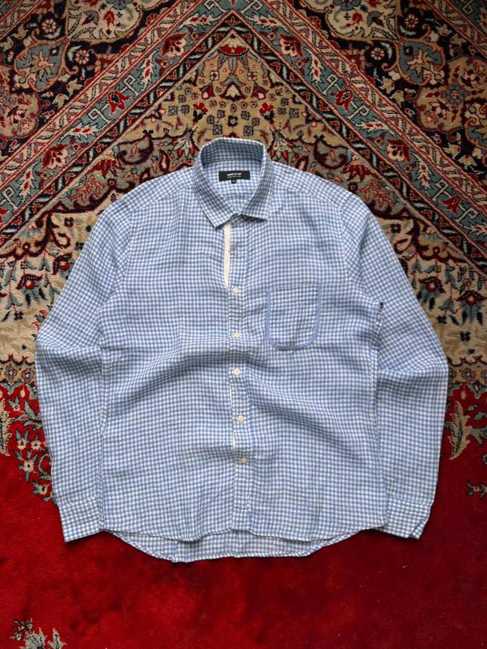 Comme Ça Ism JAPANESE MADE Premium Gingham Plaid Linen Button Down Shirt - L
