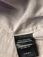 Daniel Hechter Paris Cotton Linen Micro-Check Button Down Shirt - L