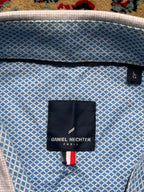 Daniel Hechter Paris Cotton Linen Micro-Check Button Down Shirt - L