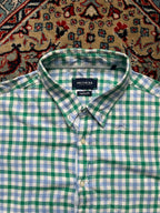 McNeal Linen Blend Gingham Button Down Shirt - XL