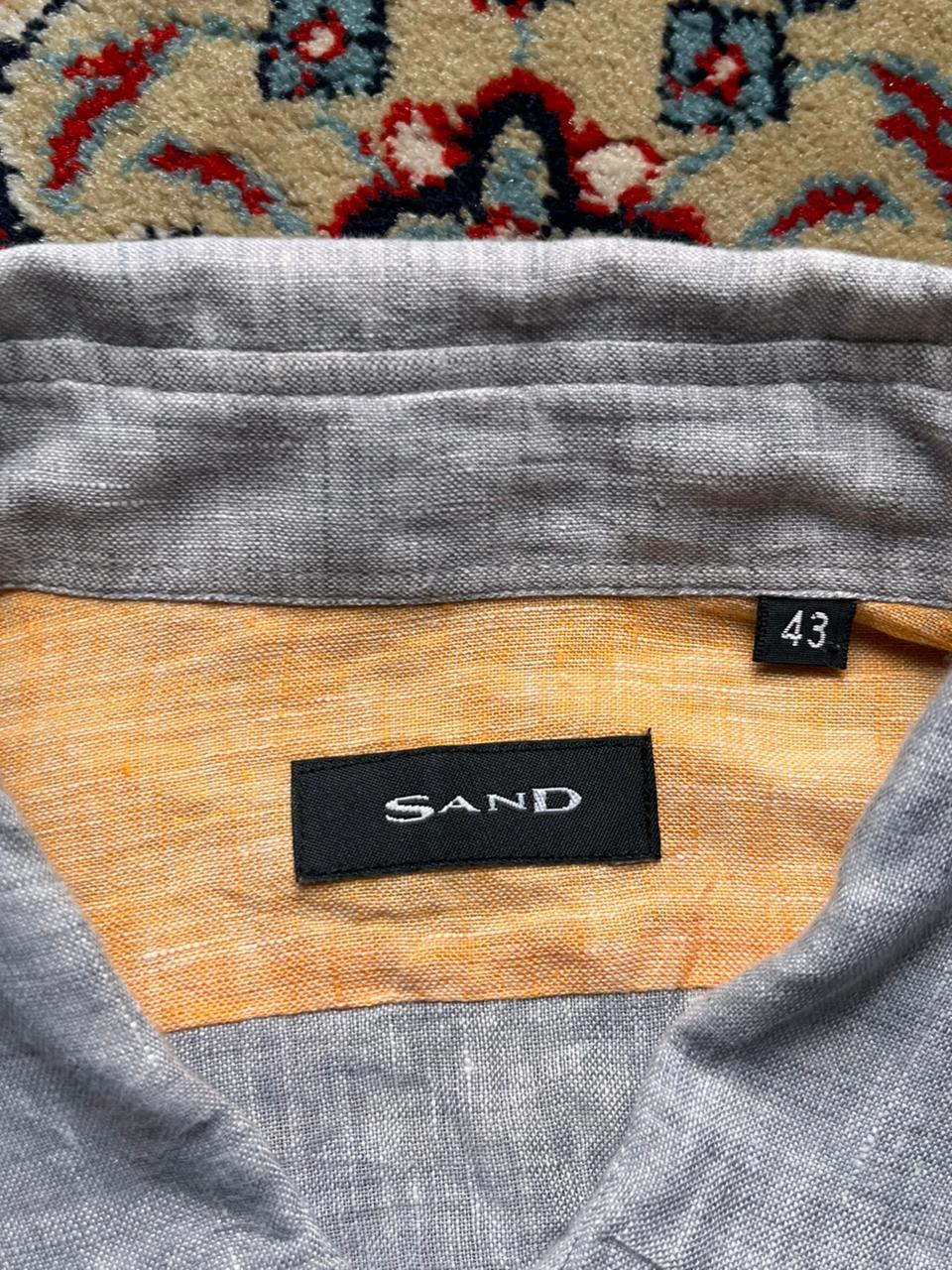 Sand Copenhagen Linen Grey Button Down Shirt - L