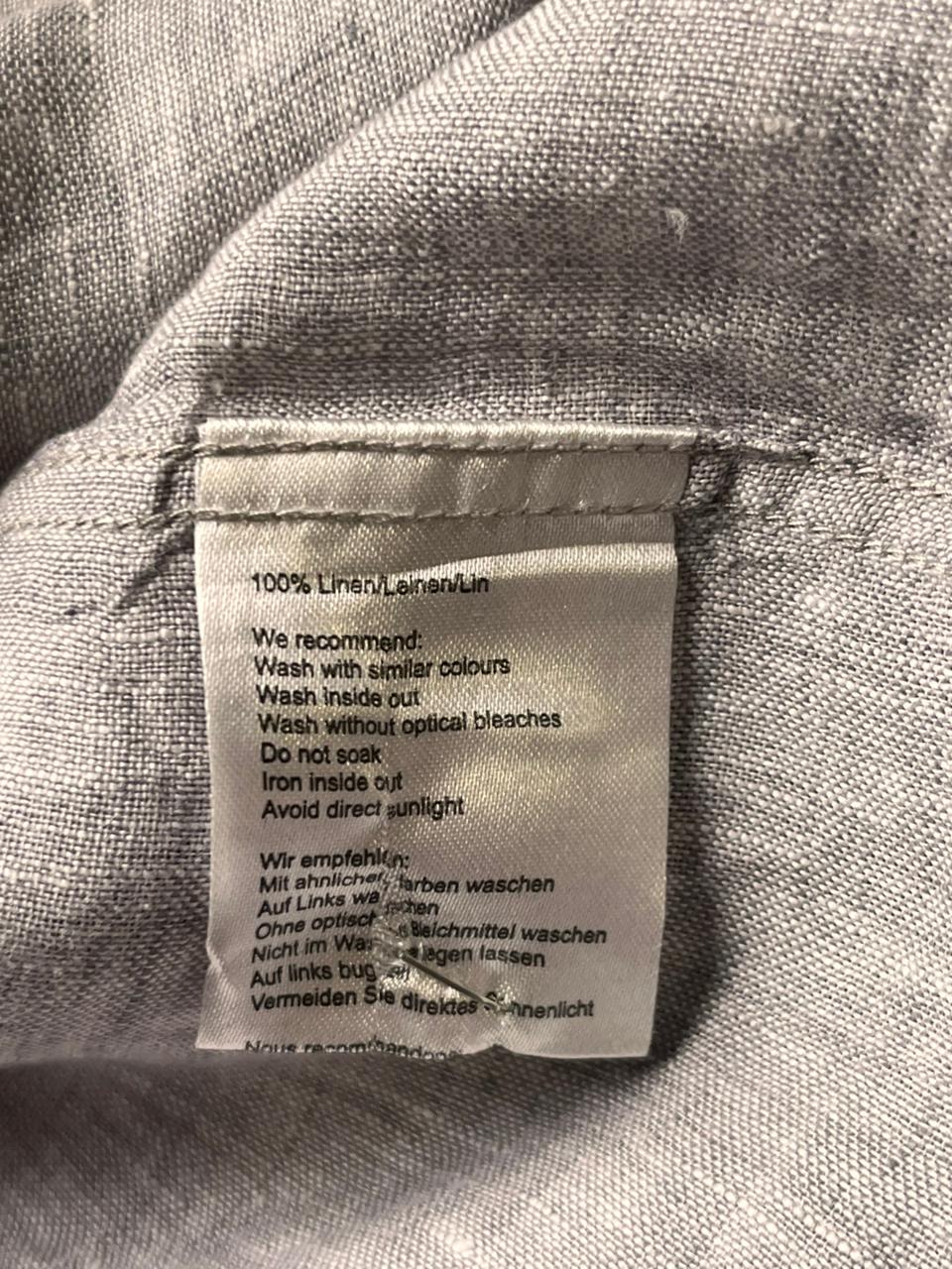 Sand Copenhagen Linen Grey Button Down Shirt - L