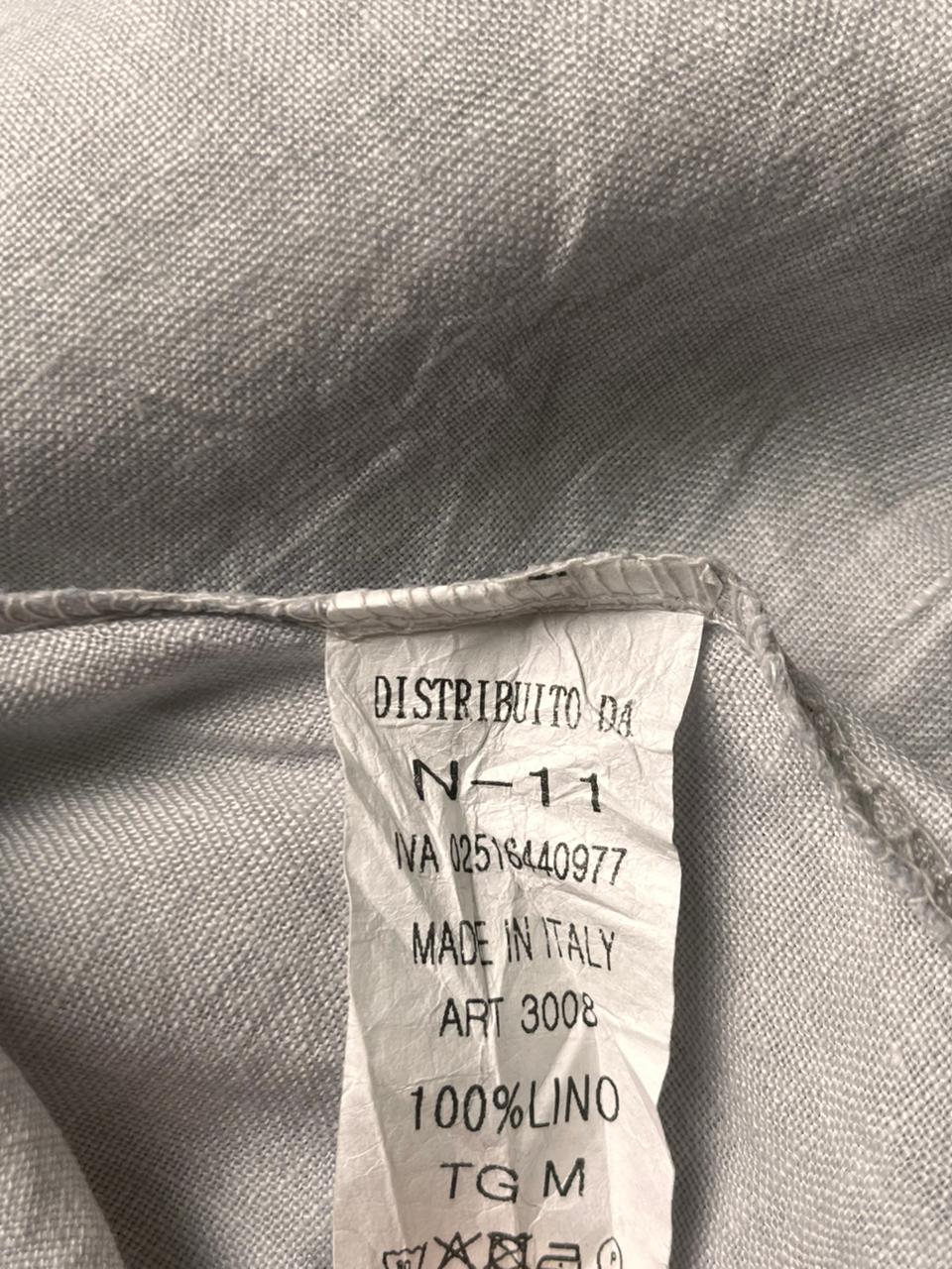 ITALIAN MADE Linen Button Down Casual Shirt - L