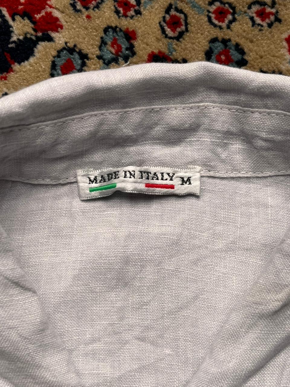ITALIAN MADE Linen Button Down Casual Shirt - L