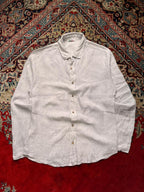 ITALIAN MADE Linen Button Down Casual Shirt - L