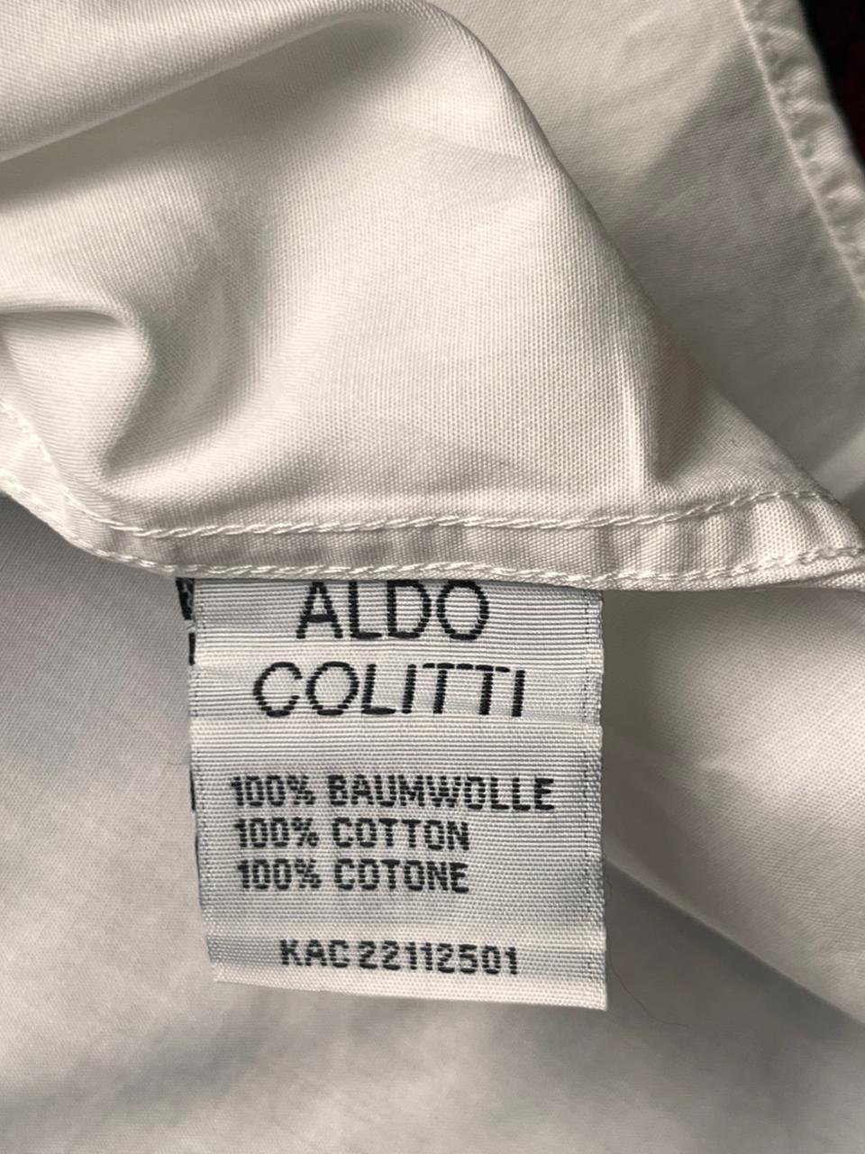 Aldo Colitti Cotton White Button Down Dress Shirt - L