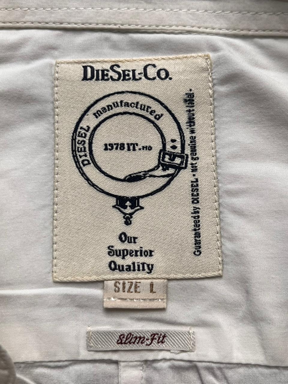 Diesel Slim Fit White Button Down Shirt - L