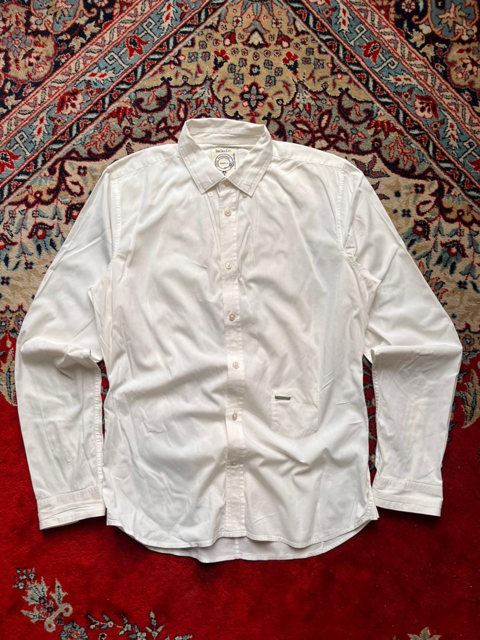 Diesel Slim Fit White Button Down Shirt - L