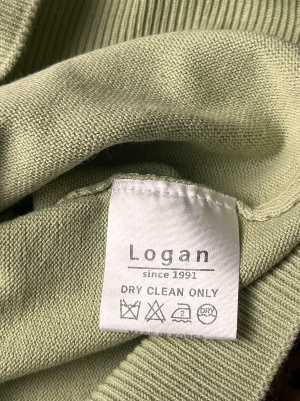 LOGAN PREMIUM LINEN KNIT MINT GREEN CAMP COLLAR POLO - L