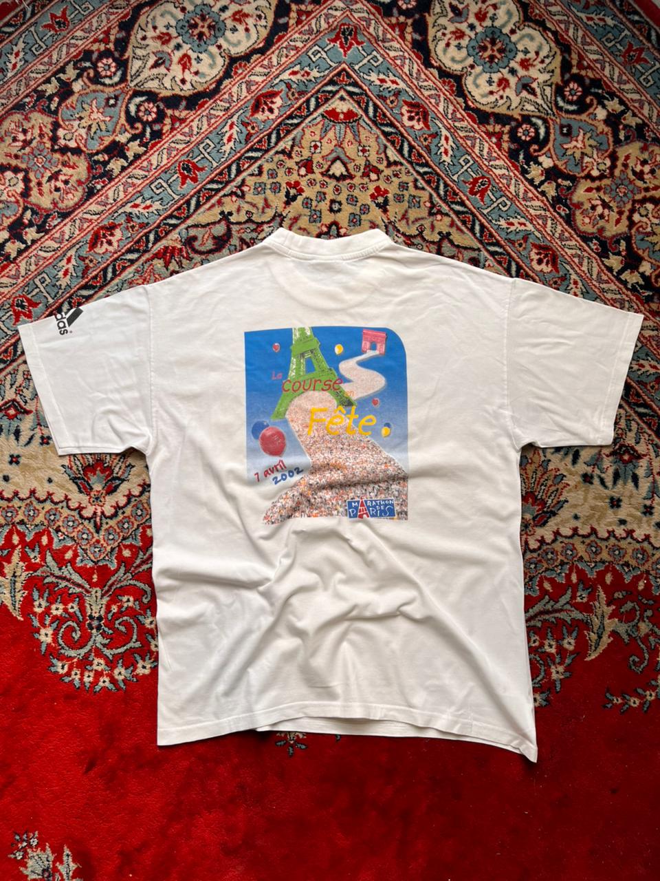 VINTAGE ADIDAS PURE COTTON RELAXED FIT PRINTED TEE - M