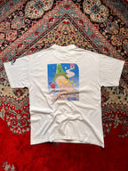 VINTAGE ADIDAS PURE COTTON RELAXED FIT PRINTED TEE - M