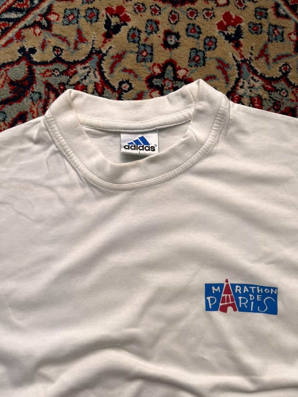 VINTAGE ADIDAS PURE COTTON RELAXED FIT PRINTED TEE - M