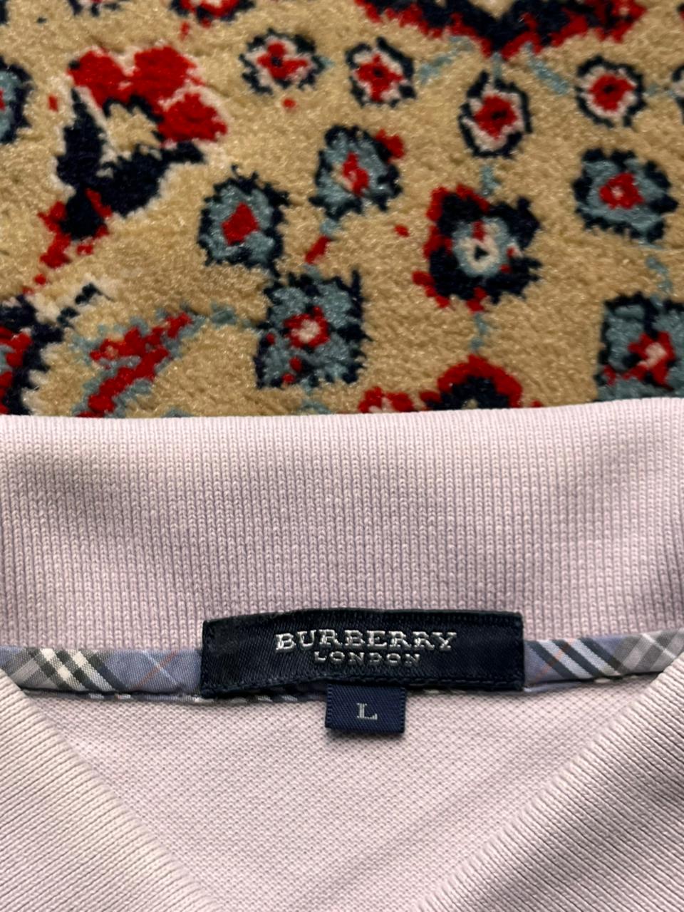 VINTAGE BURBERRY LILAC POLO - L