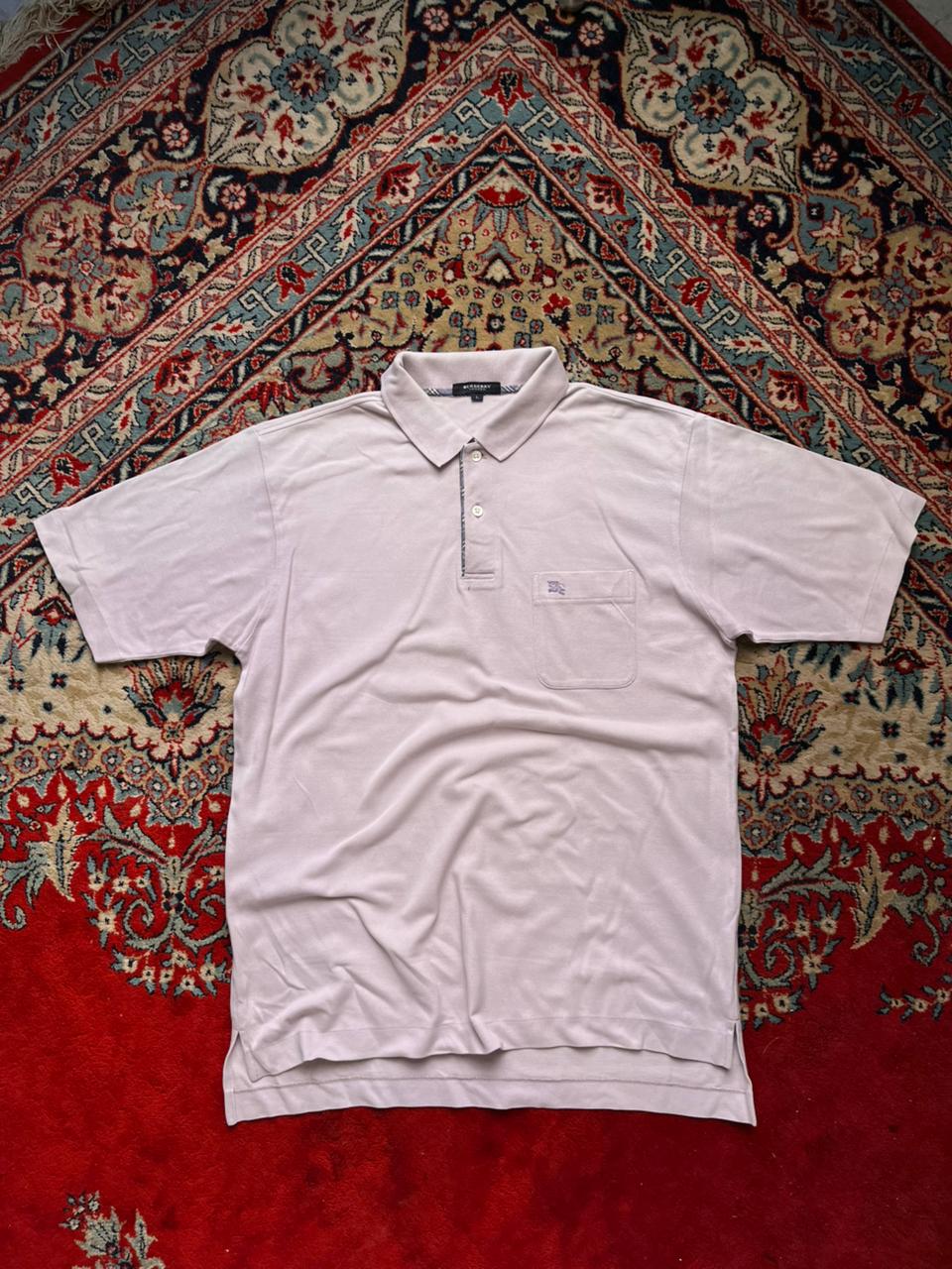 VINTAGE BURBERRY LILAC POLO - L