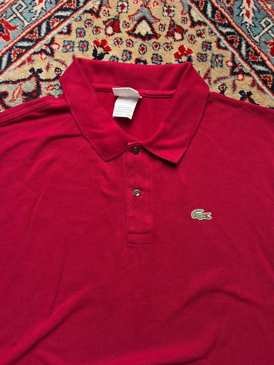 VINTAGE LACOSTE FRANCE MADE PURE COTTON BOXY FIT POLO - XL