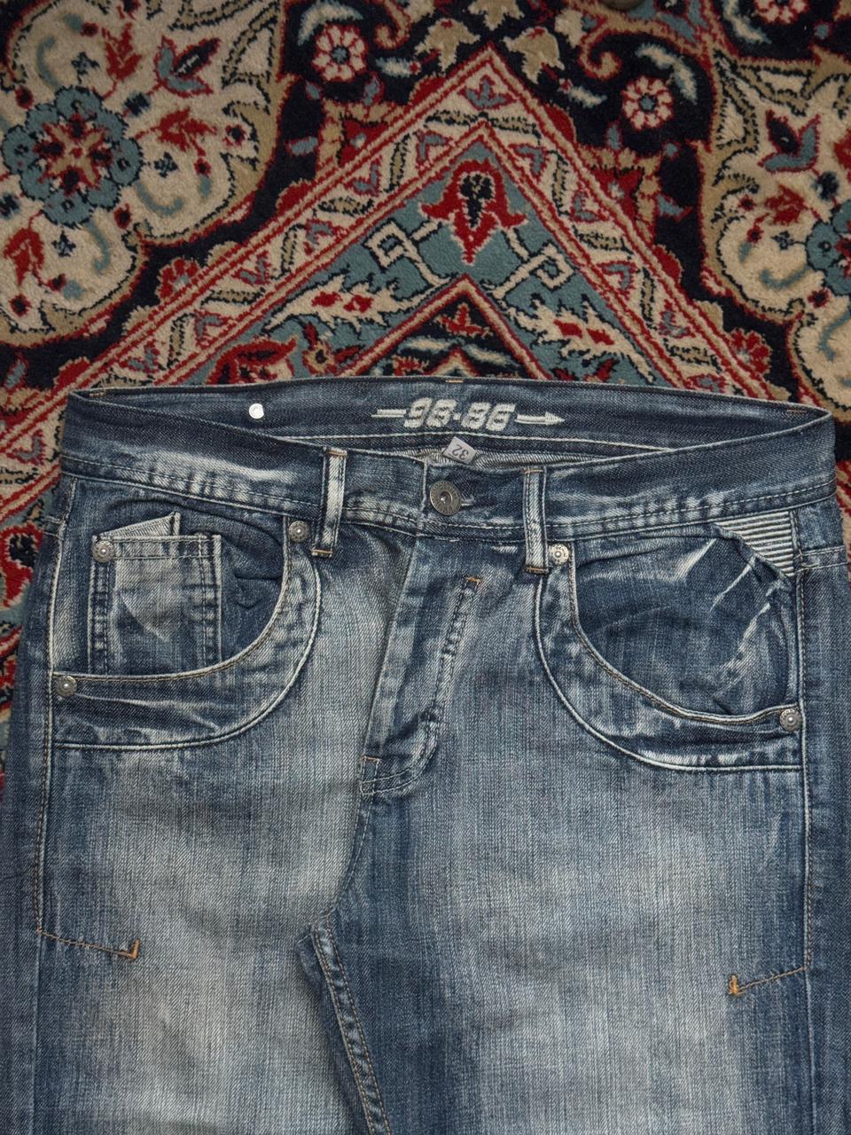 98-86 TIGER PATCH BLUE WASHED Relaxed-BOOTCUT FIT JEANS - 30