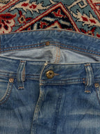 DIESEL LARKEE INDUSTRY BLUE WASHED STRAIGHT FIT JEANS - 38