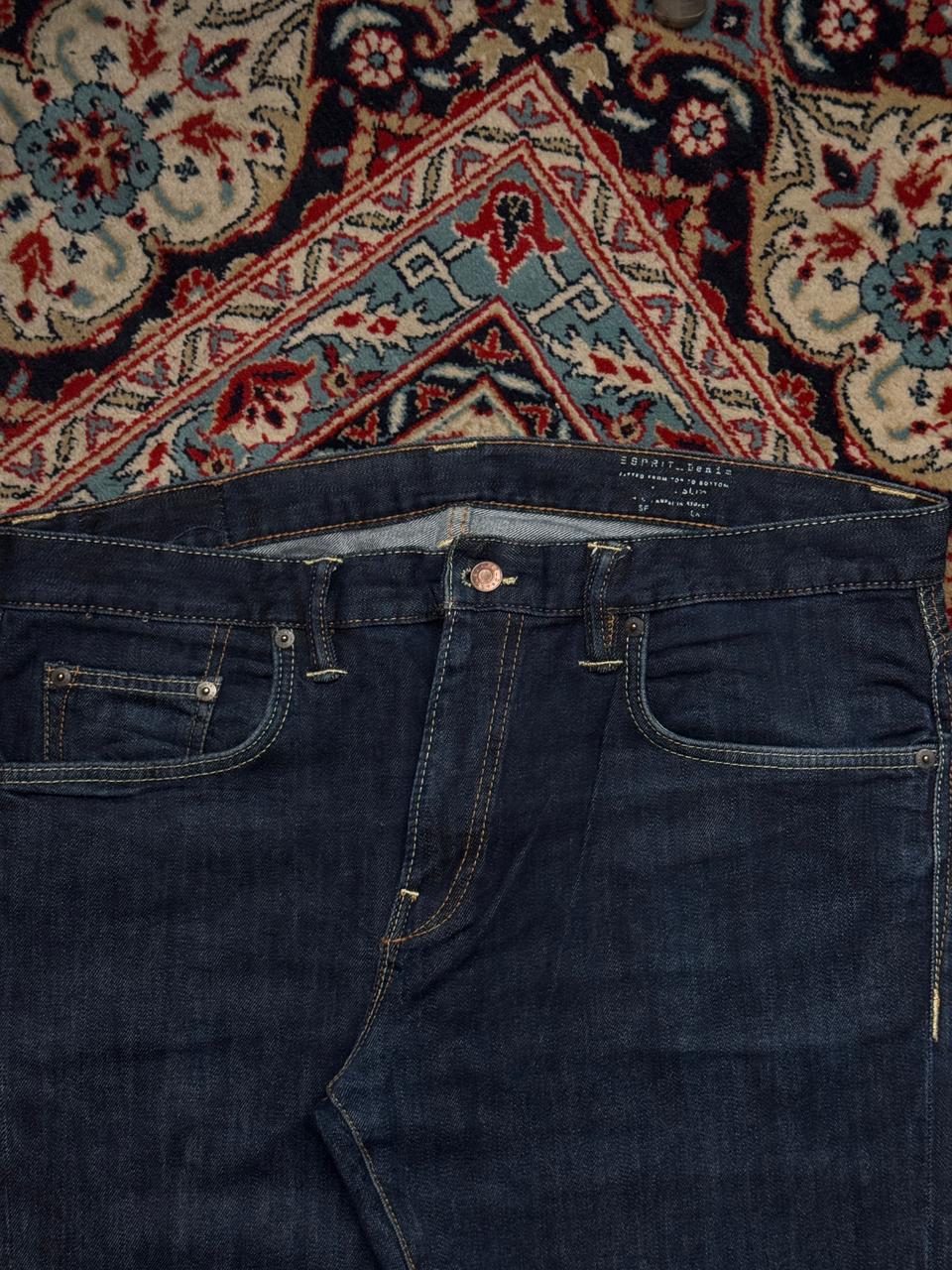 Esprit Dark Indigo Raw WashED Straight Fit JEANS - 38