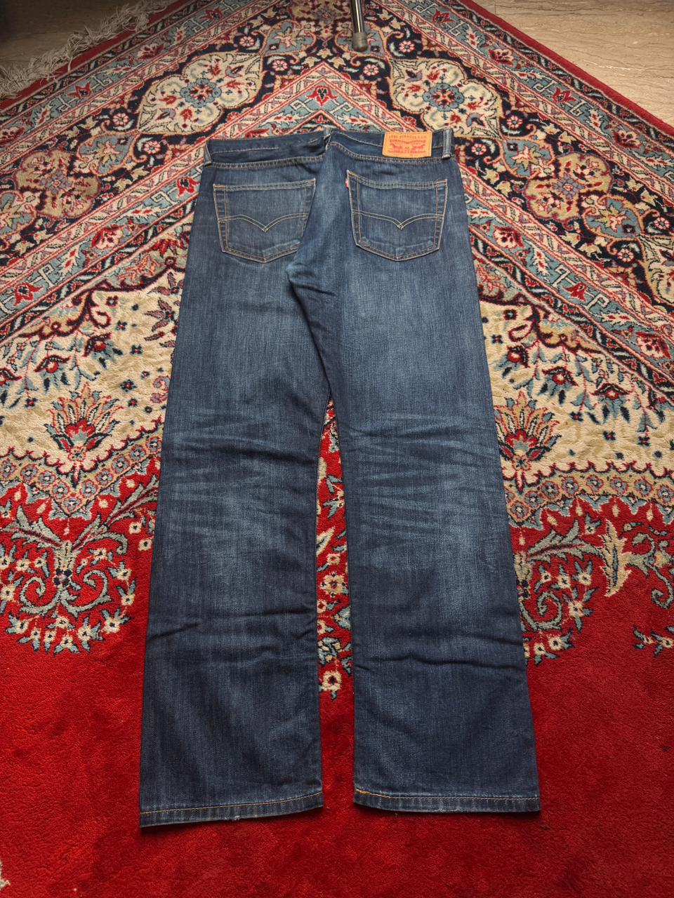 Levi's 504 Straight-BOOTCUT Fit Dark WashED Indigo Blue JEANS - 34