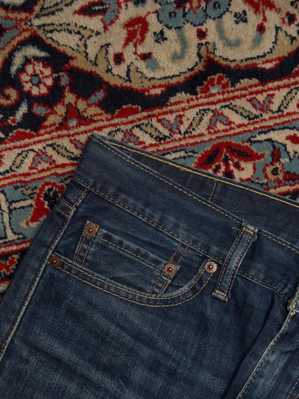 Levi's 504 Straight-BOOTCUT Fit Dark WashED Indigo Blue JEANS - 34