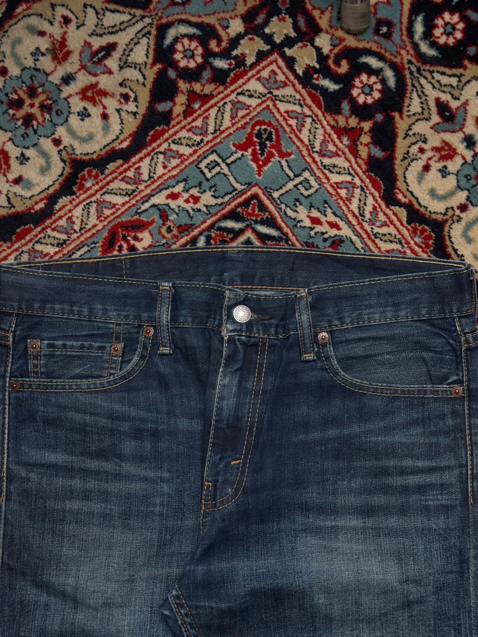 Levi's 504 Straight-BOOTCUT Fit Dark WashED Indigo Blue JEANS - 34