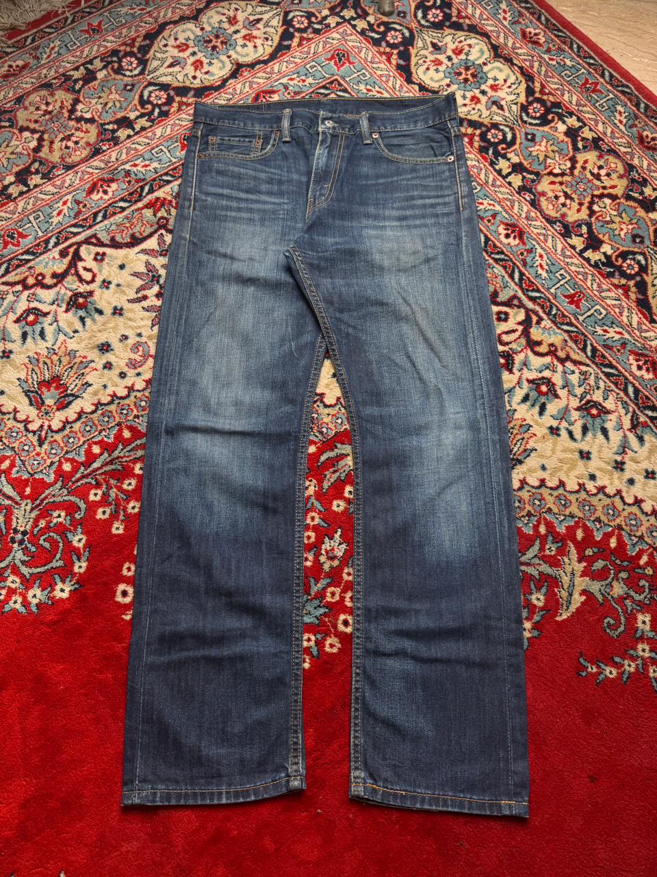 Levi's 504 Straight-BOOTCUT Fit Dark WashED Indigo Blue JEANS - 34