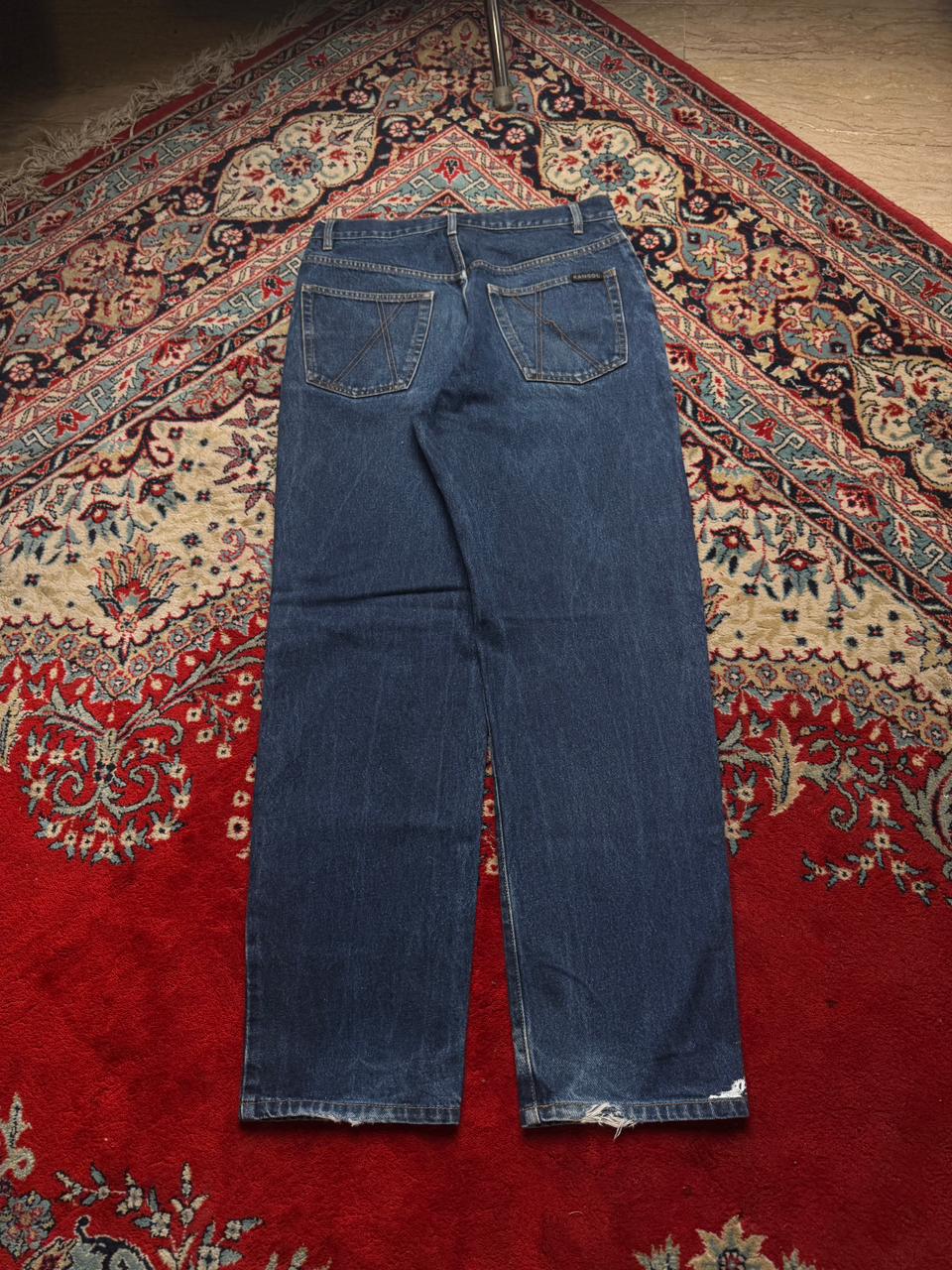 Vintage KANGOL Dark Wash Indigo Relaxed Fit JEANS - 30